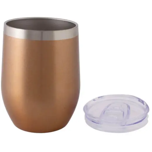 300ml Coffee & Wine Tumbler Copper Open